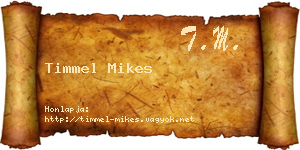 Timmel Mikes névjegykártya